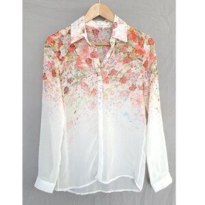 Sheer Floral Button Up for Spring